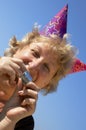 Woman from birhtday party Royalty Free Stock Photo