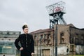 Woman black coal miner foreman in gala parade uniform Royalty Free Stock Photo