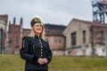 Woman black coal miner foreman in gala parade uniform Royalty Free Stock Photo