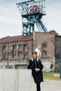 Woman black coal miner in gala uniform Royalty Free Stock Photo