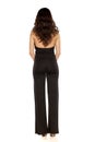 Woman in black jumpsuit Royalty Free Stock Photo