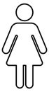 Woman black line symbol. Female person icon