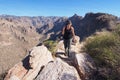 Woman on the Blackett`s Ridge Trail, Arizona.
