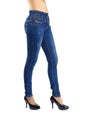 woman is wearing blue jeans. Royalty Free Stock Photo