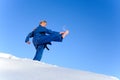 Woman in blue kimono Royalty Free Stock Photo