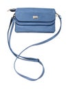 Woman blue leather bag Royalty Free Stock Photo