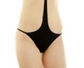 Woman body in black swimsuit. Royalty Free Stock Photo