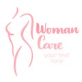 Woman body care silhouette Royalty Free Stock Photo