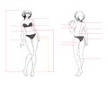 Woman body measurement chart Royalty Free Stock Photo