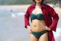 Woman body pretty with bikini outdoor