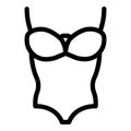 Woman bodysuit icon, outline style