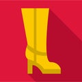 Woman boot, icon, flat style Royalty Free Stock Photo