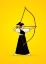 Woman bowing Kyudo