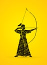 Woman bowing Kyudo