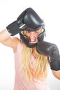 Woman boxer Royalty Free Stock Photo