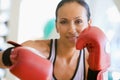 Woman Boxing At Gym