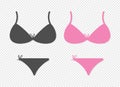 Woman bra and underwear icon vector illustration Royalty Free Stock Photo