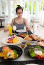 Woman breakfast Royalty Free Stock Photo