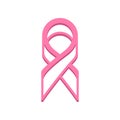 Woman breast cancer glyph ribbon Royalty Free Stock Photo