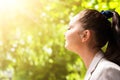 Woman Breathing Clean Air Royalty Free Stock Photo