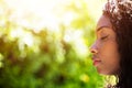 Woman Breathing Clean Air Smell