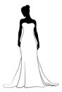 Bride Bridal Wedding Dress Silhouette Woman Design