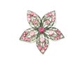Woman brooch isolated on white Royalty Free Stock Photo