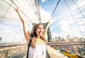 Woman on Brooklyn Bridge