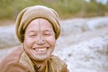 Woman with brown cap in Arunachal Pradesh