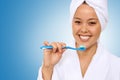 Woman Brushing Teeth Royalty Free Stock Photo