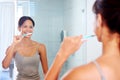 Woman brushing teeth Royalty Free Stock Photo