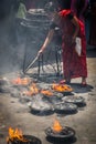 Woman in Buddhist Temple