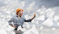 Woman builder Royalty Free Stock Photo