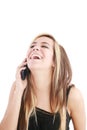 Woman bursting out laughing Royalty Free Stock Photo