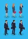 Woman and Businessman Set Vector Illustration Royalty Free Stock Photo