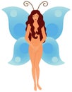 Woman butterfly