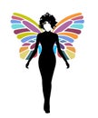 Woman Butterfly Royalty Free Stock Photo