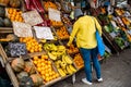 Woman Buying in Street Market Royalty Free Stock Photo