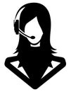 Woman call center icon