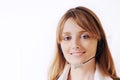 Woman and call centre Royalty Free Stock Photo