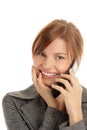 Woman calling by cellular phone Royalty Free Stock Photo