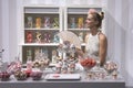 Candy Shop with beautiful Woman Royalty Free Stock Photo