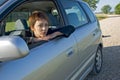 Woman in the car Royalty Free Stock Photo