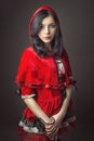 Woman in carnival costume. Little Red Riding