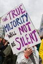 Woman Carries Sign In Atlanta Anti Trump Protest March Royalty Free Stock Photo