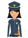 Woman cartoon with uniform design