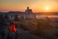 Woman and castle