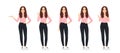 Woman in casual style clothes set Royalty Free Stock Photo