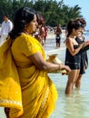 Woman celebrating Ganesh Chaturthi