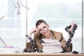 The woman chained to her working desk